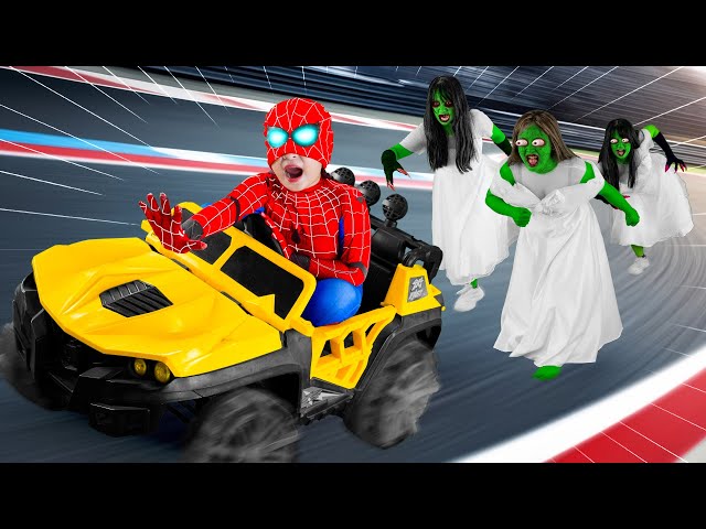 What If Many SPIDER-MAN in 1 HOUSE...?? || Why Ghost Girl Car CHASE KID SPIDER MAN ??? (LIVE ACTION)