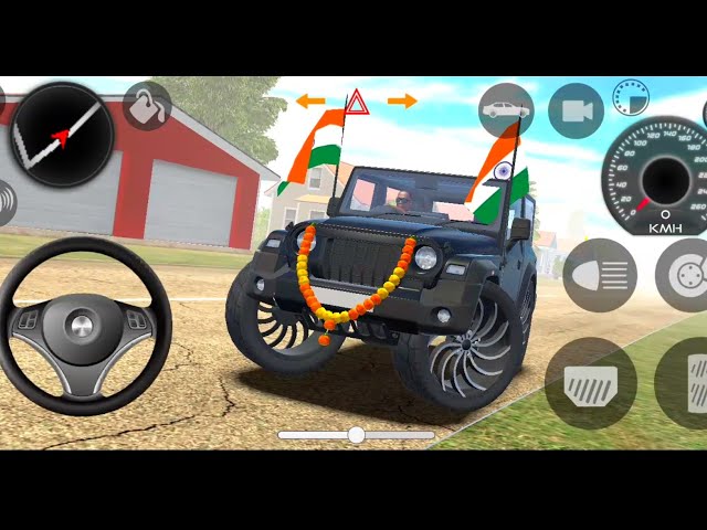 Black Indian Simulator Car 3D - Modified Mahindra Thar video - Android gameplay (gadi wala game) #5k