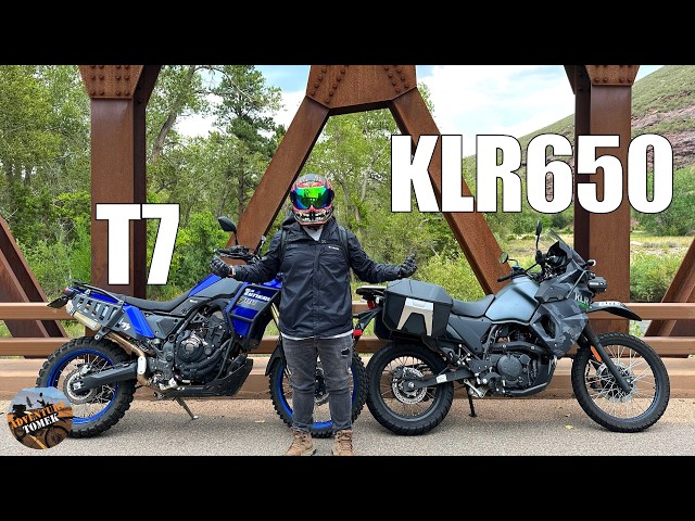 Riding a 3rd Gen Kawasaki KLR650 Adventure Model and Elijah Test Rides the Tenere 700