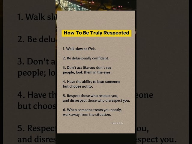 How to get respect! #motivation #sigmawisdom #sigmamaleaffirmations #mindset