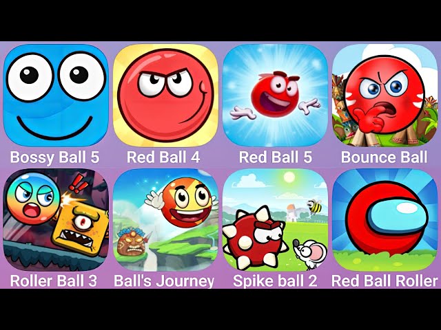 Bossy Ball 5, Red Ball 4, Red Ball 5, Bounce Ball, Roller Ball 3 and More Red Ball Games Gameplay