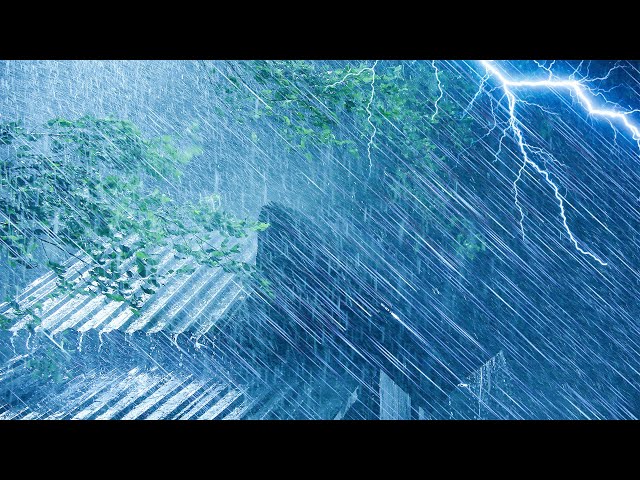 Heavy Rain Sounds for Sleeping - Thunderstorm Rain Sounds for Deep Sleep