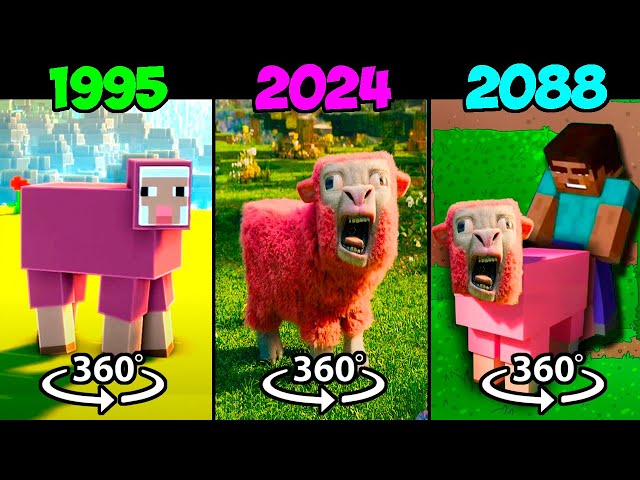 Minecraft Movie Teaser - EVOLUTION 1995 vs 2024 vs 2088 in 360 VR Cinema