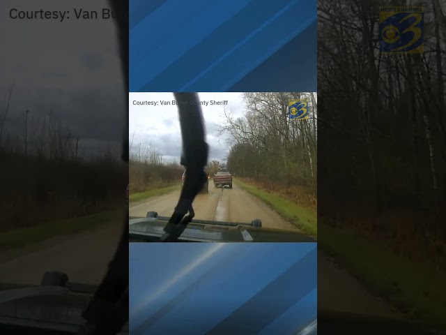 Van Buren County sheriff body cam, dash cam shows man leading deputies on slow chase