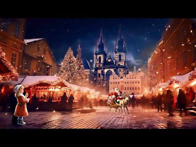 Night Prague🎄Czech 🇨🇿 BEAUTIFUL CHRISTMAS MARKET IN EUROPE WALKING TOUR 4K 60 FPS