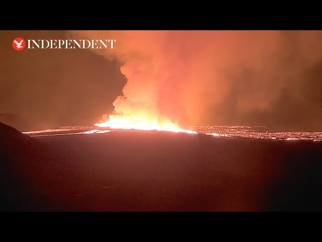 Iceland volcano erupts for tenth time in three years