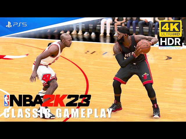 NBA 2K23 [PS5 4K HDR] '13 Heat vs '98 Bulls - LeBron James vs Michael Jordan - Classic Gameplay