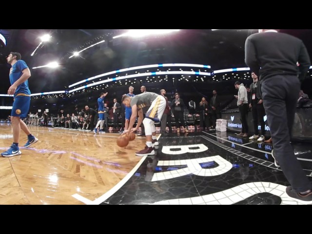 Steph Curry's Pregame Warmup in 360 Degrees vs. the Brooklyn Nets