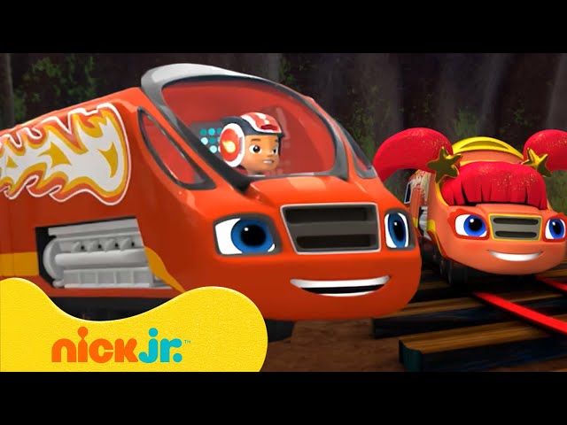 Train Blaze & Sparkle Ride Through a Mountain! 🚞 Blaze and the Monster Machines | Nick Jr.