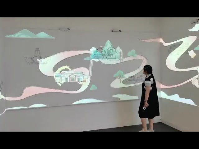 Immersive interactive wall hand touch