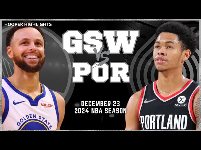 Golden State Warriors vs Portland Trail Blazers Full Game Highlights | Dec 23 | 2024 NBA Season