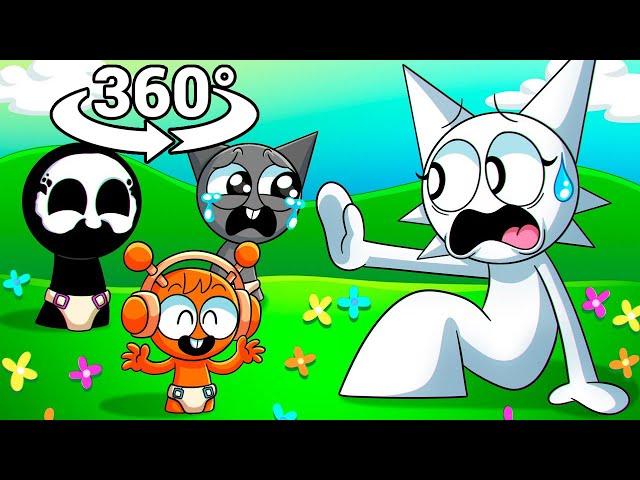 SPRUNKI BUT THEY ARE BABIES!? Incredibox Sprunki Animation 360° VR