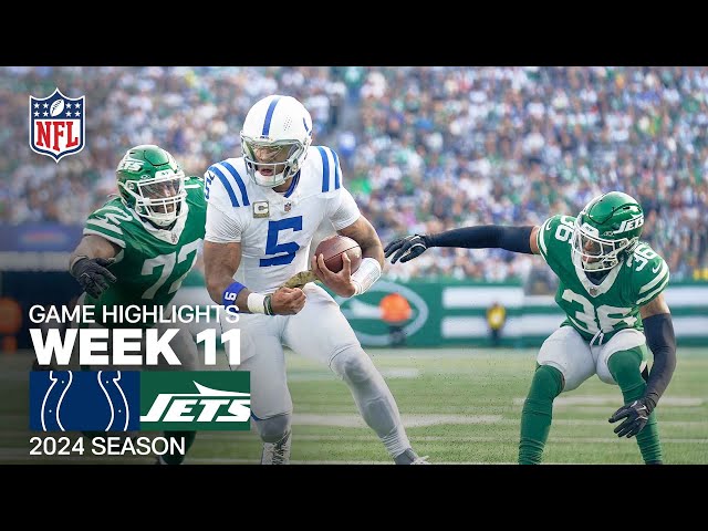 Indianapolis Colts vs. New York Jets | 2024 Week 11 Game Highlights