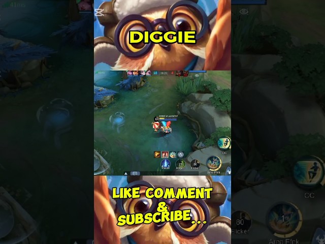 Hero DIGGIE Mlbb || gameplay DIGGIE || support ngeselin 😅 #mobilelegends #mlbb #1k #mlbbcreatorcamp