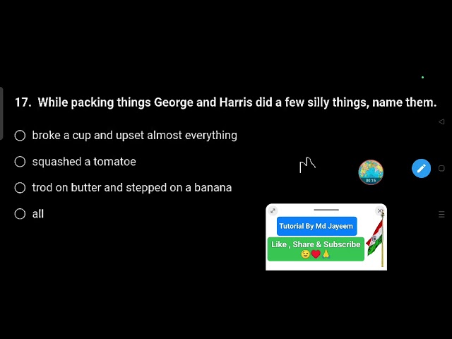 While packing things George and Harris did a few silly things, name them.