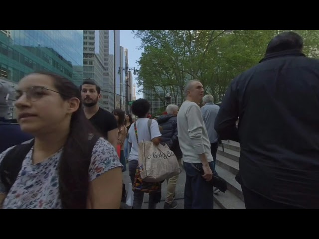 Walking, New York, Manhattan 6th Ave, 40th to 41,42th Right side, 3D 180 VR Video