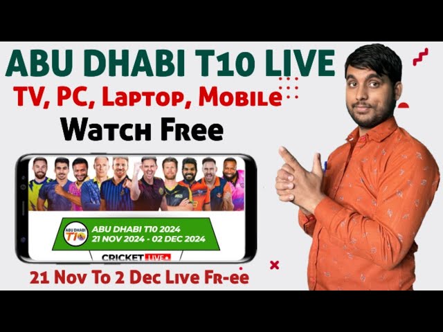 Abu Dhabi T10 League 2024 Live | Abu Dhabi T10 2024 Live Kaise Dekhe | Abu Dhabi T10 Live Streaming