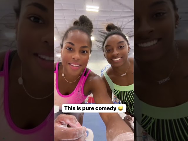 So this is what happens during Simone Biles’ practices 😅 (via simonebiles/IG) #shorts