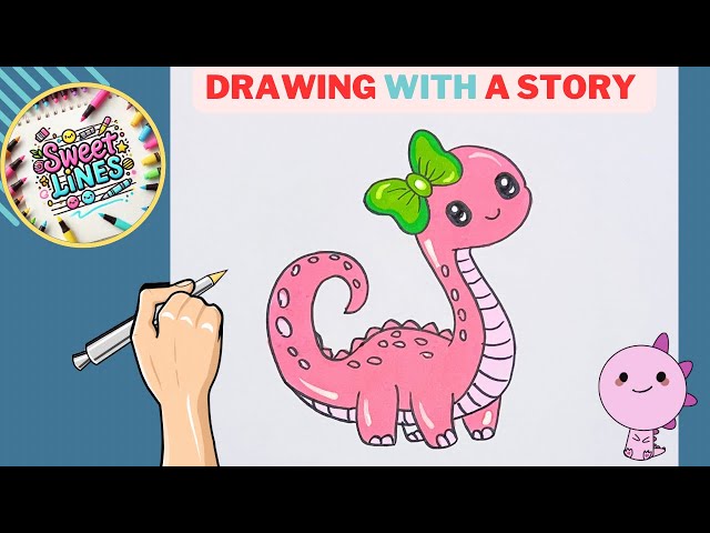 How to Draw a Cute Dinosaur, Step-by-Step!