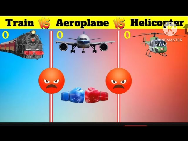 Comparison between train & airplane & helicopter😱|Pandey Facts|compilation