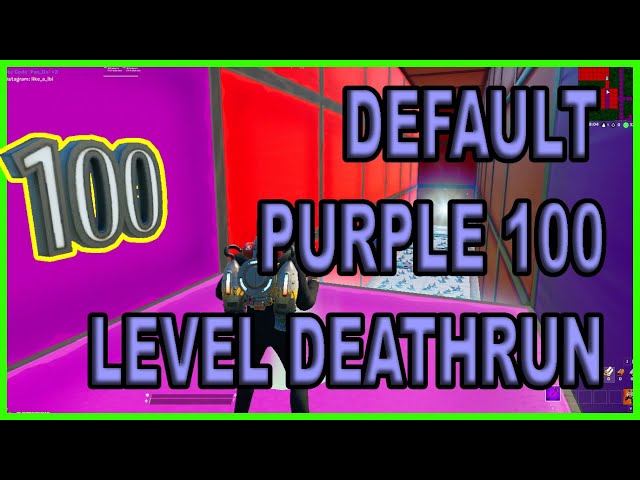 🔥💯100 PURPLE LEVEL DEATHRUN [CODE] 🐵 HOW TO PASS IT?