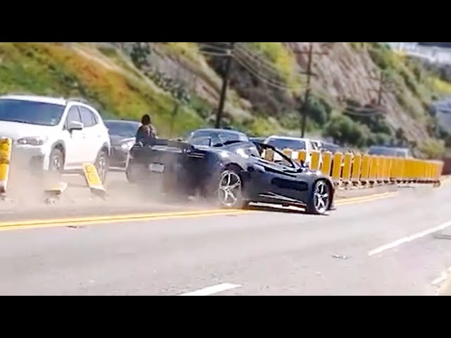 McLaren Supercar Crashes on the Highway