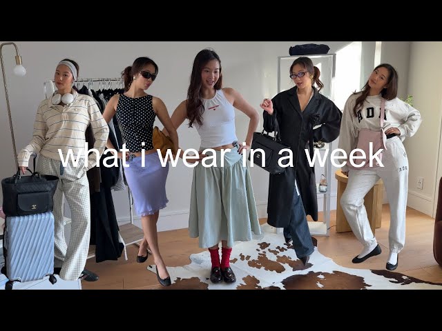 every outfit I wear in a week | 7 days, 7 looks | isa sung