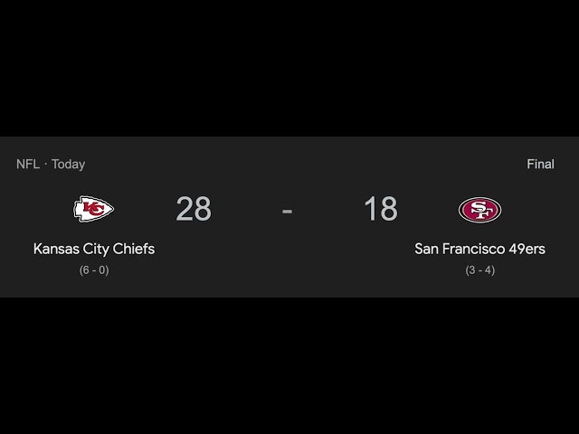 Chiefs vs 49ers score #chiefs #49ers