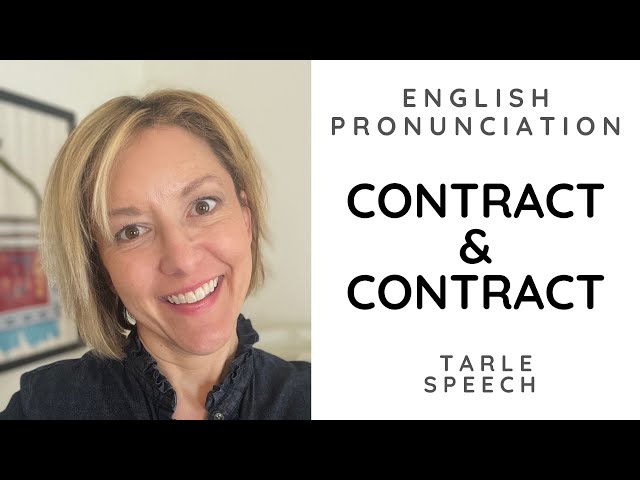 How to Pronounce CONTRACT & CONTRACT - American English Heteronym Pronunciation Lesson #learnenglish