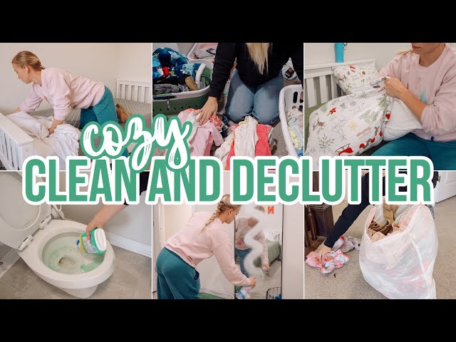 CLEAN AND DECLUTTER // CLEAN WITH ME // STAY AT HOME MOM MOTIVATION // COZY CLEANING // BECKY MOSS