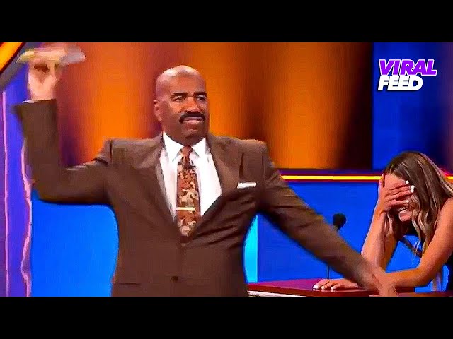 Answers That Make STEVE HARVEY Throw His Card On FAMILY FEUD USA! | VIRAL FEED