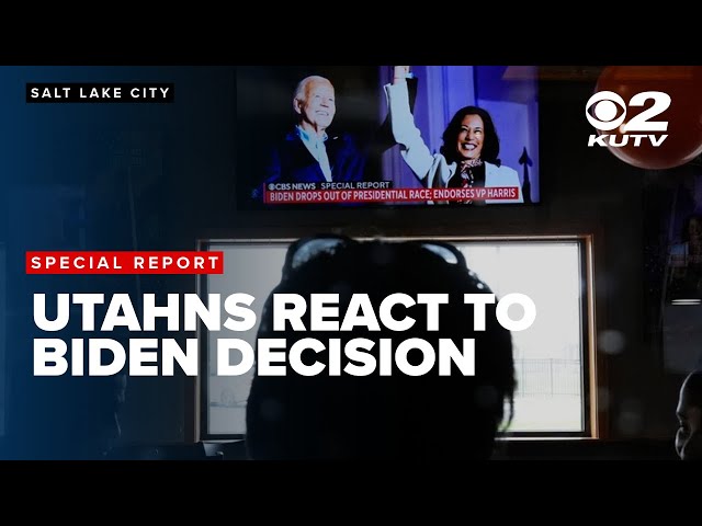 SPECIAL REPORT: Utahns react to President Joe Biden's decision to drop out of 2024 presidential race