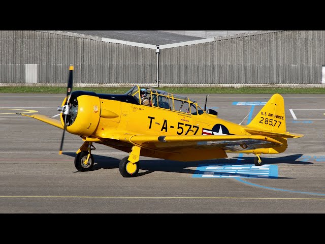 T-6 Texan Glacier in 360°. Top High-Speed Flying Best Loud and Fast Crazy Flying