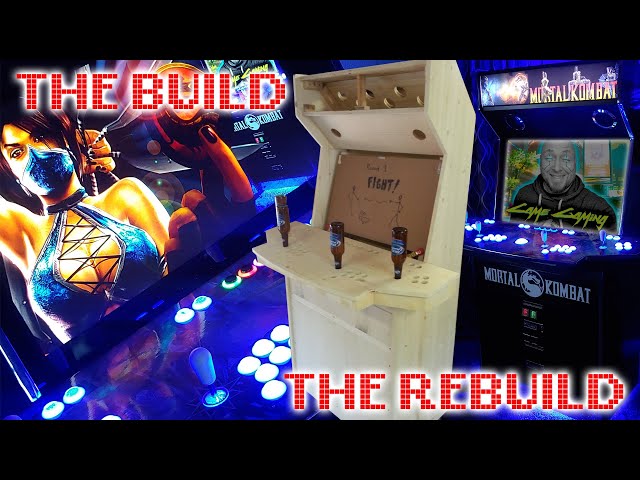 DIY Mortal Kombat Arcade Cabinet Machine Build Rebuild | Launchbox | Bigbox | LEDblinky | Retroarch