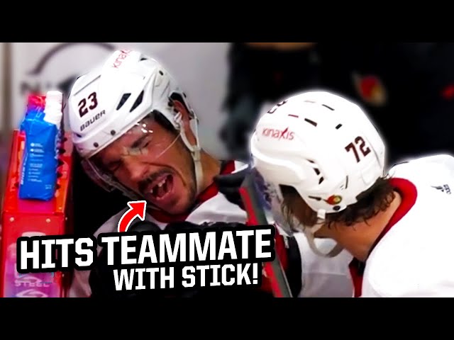 Slashed teammate in the face with broken stick, a breakdown