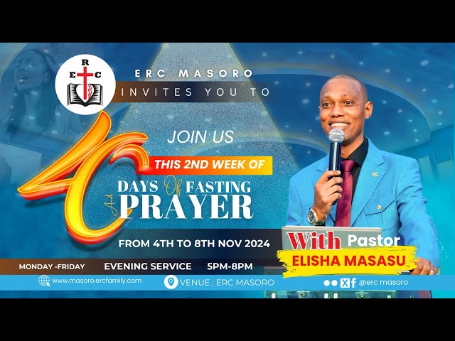 FRIDAY 8/11/2024 DAY 12 OF 40 DAYS EVENING SERVICE WITH PASTOR ELISHA MASASU