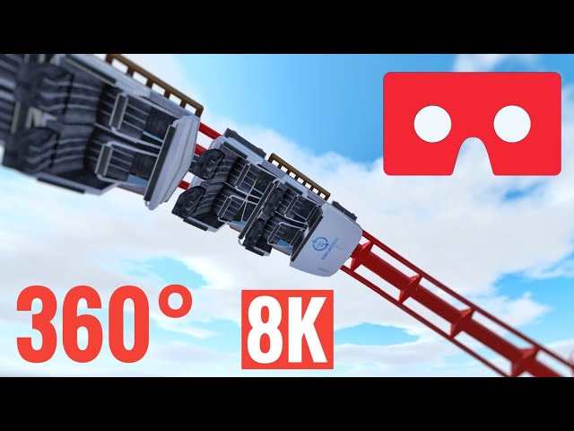 [360 VR 8K Video] Roller Coaster Virtual Reality Google Cardboard SBS