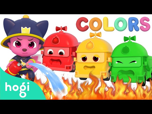 🚒 🔥 Learn Colors with Colorful Fire Truck | Colors for Kids｜Hogi Colors｜Hogi Pinkfong