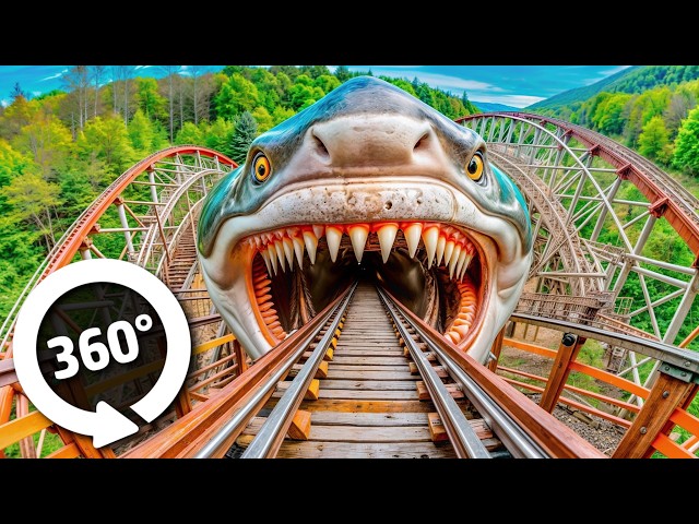 360° VR Video SHARK Roller Coaster