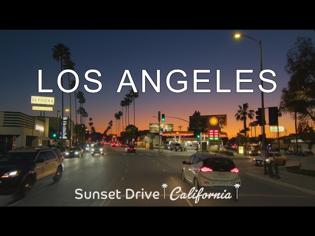 Driving Los Angeles Beverly Hills to Universal Studios Hollywood California