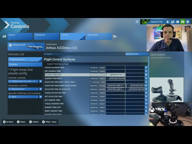 Configure Thrustmaster T.Flight HOTAS One AIRPLANE Controls for MICROSOFT FLIGHT SIMULATOR 2024