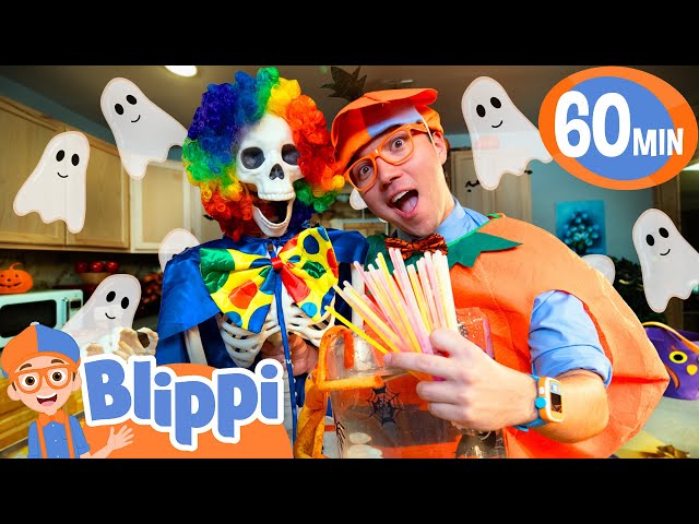 Blippi Plays Halloween Sink or Float! - Blippi | Educational Videos for Kids