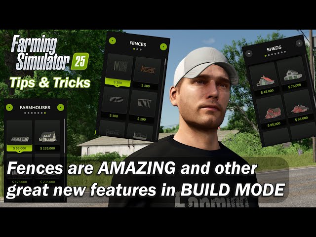 Fences and other amazing build mode changes | Farming Simulator 25