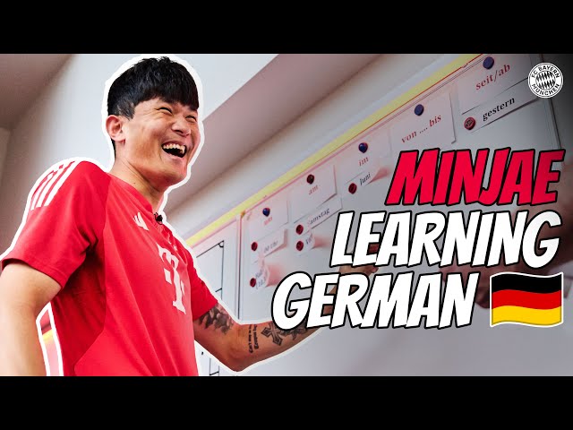 Minjae Kim takes on a German language test! | Classes at FC Bayern