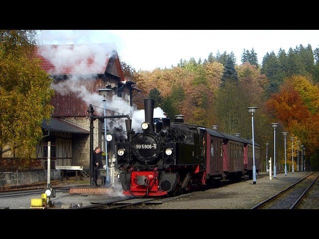 Bunte Bahn im bunten Tal - Selketalbahn im Herbst und Winter 2013/14