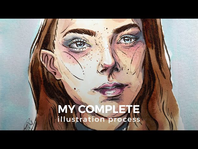 my complete watercolor illustration process