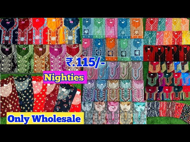 Wholesale Nighties New Collection Madina Market Wholesale In Hyderabad @skgnfabrics4322