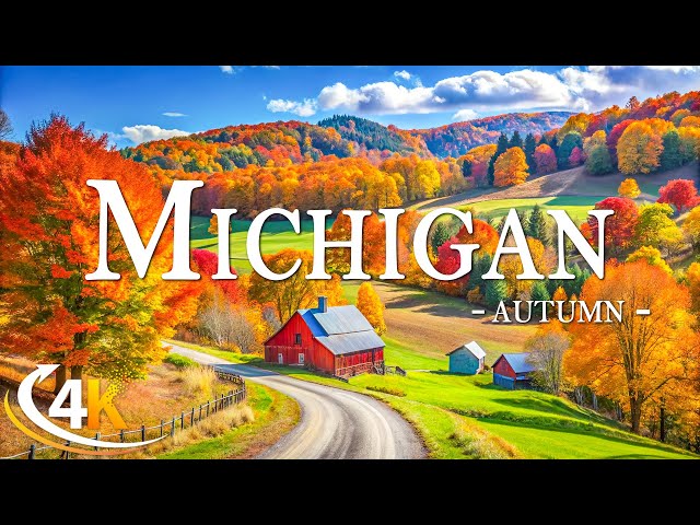 Enchanting Autumn Michigan with Beautiful Piano Music🍁4K Autumn Ambience & Fall Foliage🍁4K Video UHD