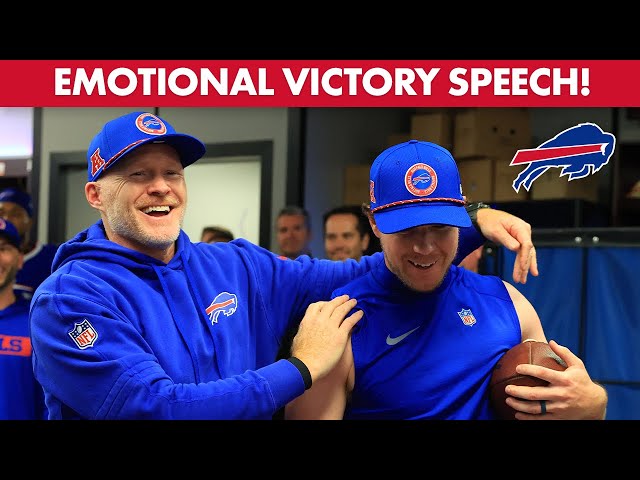 Sean McDermott's Emotional Victory Speech After Tyler Bass Game Winning, Franchise Record Field Goal