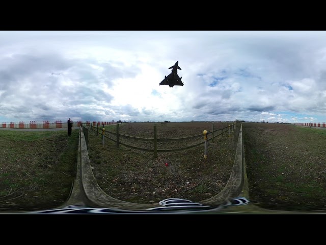 Typhoon landing at RAF Conigsby 360 degrees